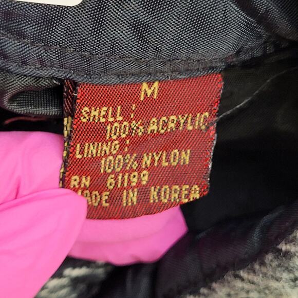 Vintage 90s Shadow Plaid Button Shirt Medium 21x28 - Picture 8 of 11